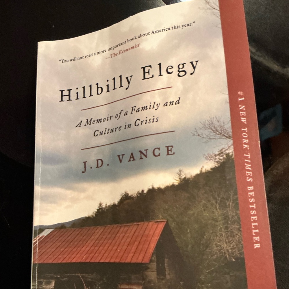 “Hillbilly Elegy” Paperback Book by J.D. Vance